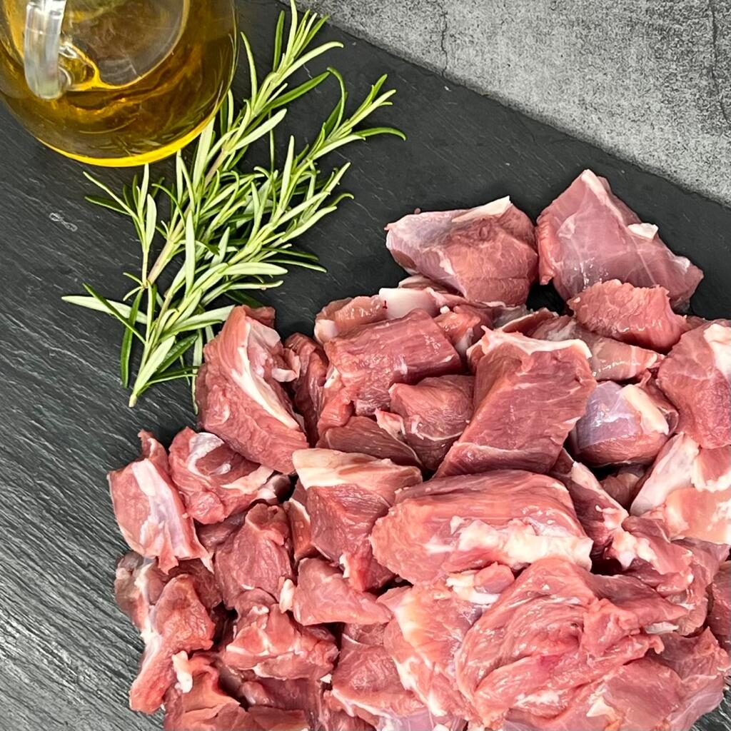 diced lamb