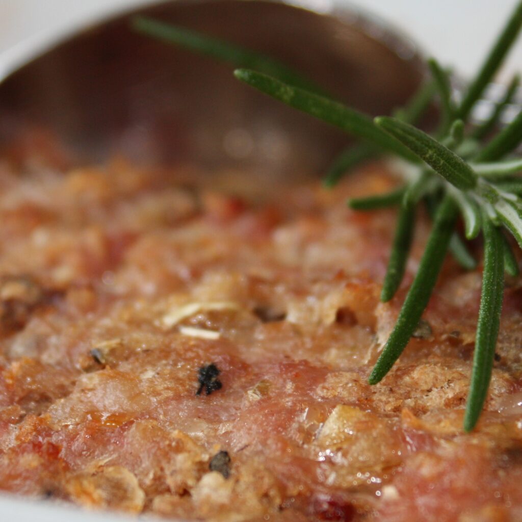 sausagemeat stuffing cooked